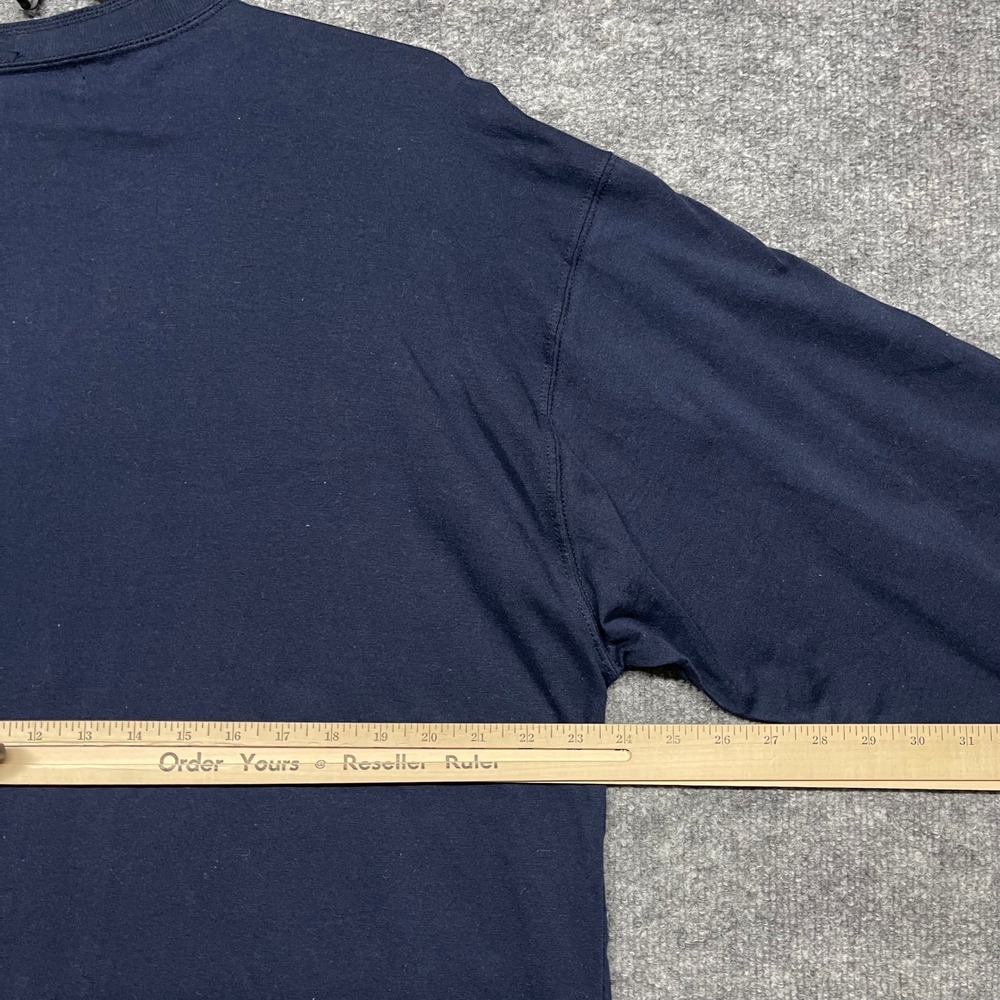 Great Northwest Henley Shirt Mens Large Navy Blue Long Sleeve Cotton Outdoor - Picture 6 of 8